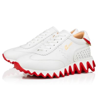 Αθλητικά Παπούτσια γυναικεια Christian Louboutin Loubishark Calf Sneakers ασπρα | GR-49513