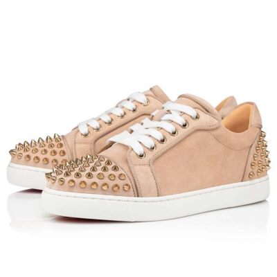 Αθλητικά Παπούτσια γυναικεια Christian Louboutin Vieira 2 Orlato Veau Velours Sneakers Μπεζ | GR-80386