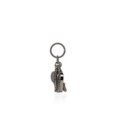 Κρίκος για κλειδιά γυναικεια Christian Louboutin M Whistle Keyri Gunmetal Metallic Finish Keyrings μεταλλικός | GR-63143