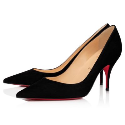 γοβεσ γυναικεια Christian Louboutin Clare 080 80 Veau Velours Pumps μαυρα | GR-10005