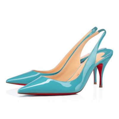 γοβεσ γυναικεια Christian Louboutin Clare sling 080 80 Noumea λουστρινι Pumps τυρκουάζ | GR-28249