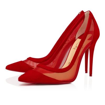 γοβεσ γυναικεια Christian Louboutin Galativi 100 100 Version Veau Velours Pumps κοκκινα | GR-73945