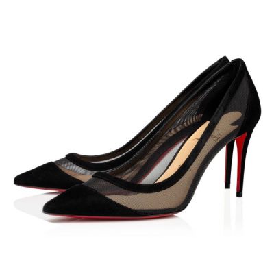 γοβεσ γυναικεια Christian Louboutin Galativi 85 Version Veau Velours Pumps μαυρα | GR-99787