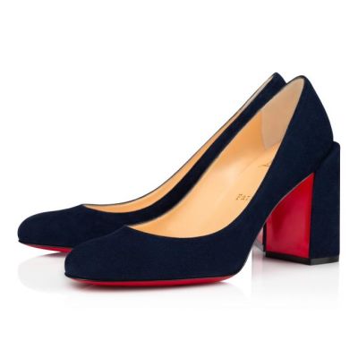 γοβεσ γυναικεια Christian Louboutin Gennana 85 Nocturne Veau Velours Pumps μαυρα | GR-22958