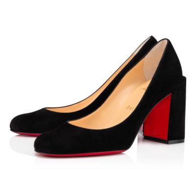 γοβεσ γυναικεια Christian Louboutin Gennana 85 Veau Velours Pumps μαυρα | GR-48237