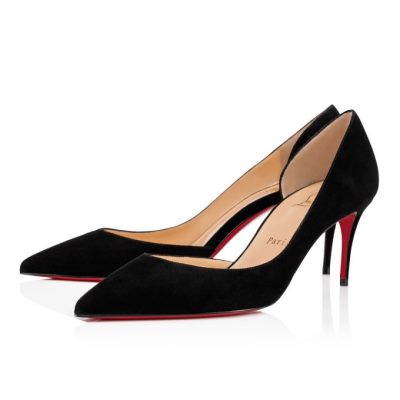 γοβεσ γυναικεια Christian Louboutin Iriza 070 70 Veau Velours Pumps μαυρα | GR-62678