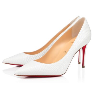 γοβεσ γυναικεια Christian Louboutin Kate 85 Calf Pumps ασπρα | GR-50354