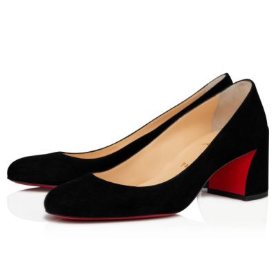 γοβεσ γυναικεια Christian Louboutin Miss Sab 055 55 Veau Velours Pumps μαυρα | GR-38297