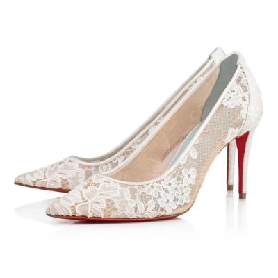 γοβεσ γυναικεια Christian Louboutin δαντελα 554 085 85 Version Off Dentelle Pumps ασπρα | GR-38146