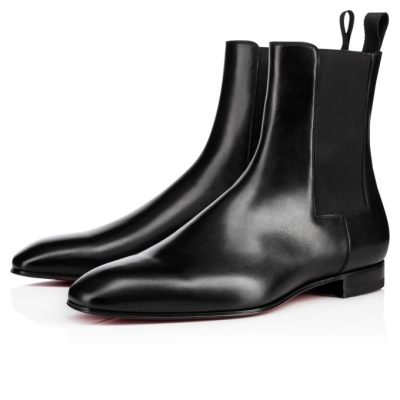 μποτεσ ανδρικα Christian Louboutin Roadie 000 Calf Booty μαυρα | GR-85663