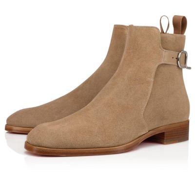 μποτεσ ανδρικα Christian Louboutin Valido σουετ Booty Μπεζ | GR-79785