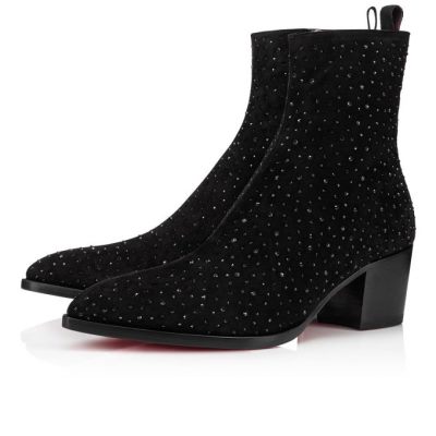 μποτεσ ανδρικα Christian Louboutin William Zip Creative δερματινα Booty μαυρα | GR-41985