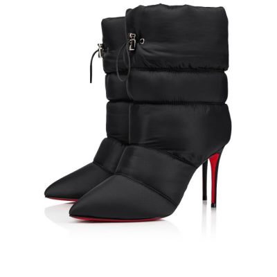 μποτεσ γυναικεια Christian Louboutin Astro Pointue 85 Creative Fabric Boots μαυρα | GR-67685