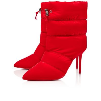 μποτεσ γυναικεια Christian Louboutin Astro Pointue 85 Creative Fabric Boots κοκκινα | GR-88525