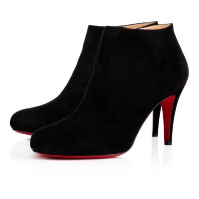 μποτεσ γυναικεια Christian Louboutin Belle 085 85 Veau Velours Boots μαυρα | GR-69135