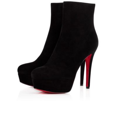 μποτεσ γυναικεια Christian Louboutin Bianca Booty 120 120 Veau Velours Boots μαυρα | GR-10746