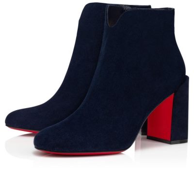 μποτεσ γυναικεια Christian Louboutin Castarika 85 Nocturne Veau Velours Boots μαυρα | GR-74082