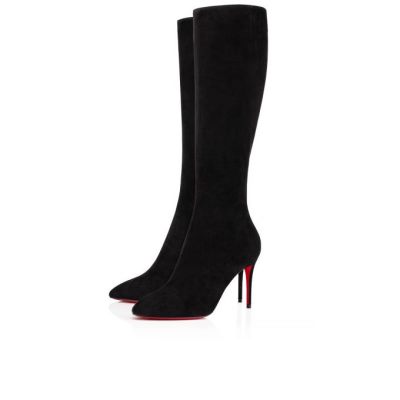 μποτεσ γυναικεια Christian Louboutin Eloise Botta 085 85 Veau Velours Boots μαυρα | GR-60602