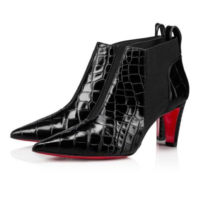 μποτεσ γυναικεια Christian Louboutin Tchakaboot 70 Calf Boots μαυρα | GR-40637