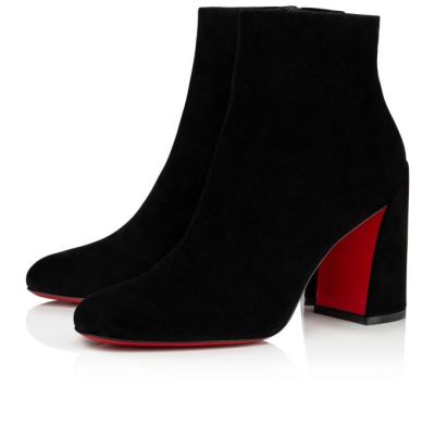 μποτεσ γυναικεια Christian Louboutin Turela 085 85 Veau Velours Boots μαυρα | GR-03342