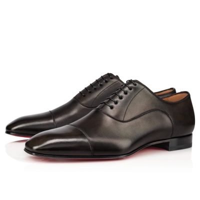 παπουτσια oxford ανδρικα Christian Louboutin Greggo 000 Alpino Calf Oxford σοκολάτα | GR-08888