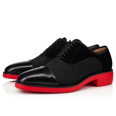 παπουτσια oxford ανδρικα Christian Louboutin Greggo Rxl Calf Oxford μαυρα | GR-16732