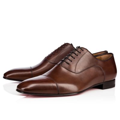 παπουτσια oxford ανδρικα Christian Louboutin Greggo 000 Havane Calf Oxford καφε | GR-45264