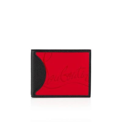 πορτοφολια ανδρικα Christian Louboutin M Coolcard κλασικα δερματινα Wallets κοκκινα μαυρα | GR-45248