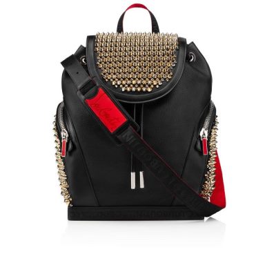 σακιδια πλατησ ανδρικα Christian Louboutin Explorafunk S κλασικα δερματινα Backpack μαυρα Πολύχρωμο | GR-35362