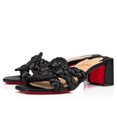 σανδαλια γυναικεια Christian Louboutin Marmela 55 Nappa Sandals μαυρα | GR-83953