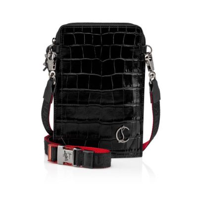 τσαντεσ messenger ανδρικα Christian Louboutin Loubilab Creative δερματινα Messenger Bags μαυρα | GR-16040