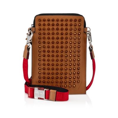 τσαντεσ messenger ανδρικα Christian Louboutin Loubilab κλασικα δερματινα Messenger Bags καφε | GR-85893